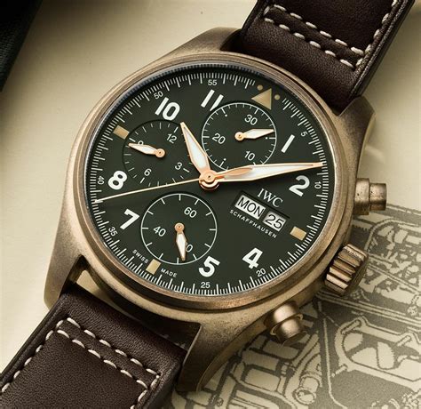 iwc pilot chronograph bronze